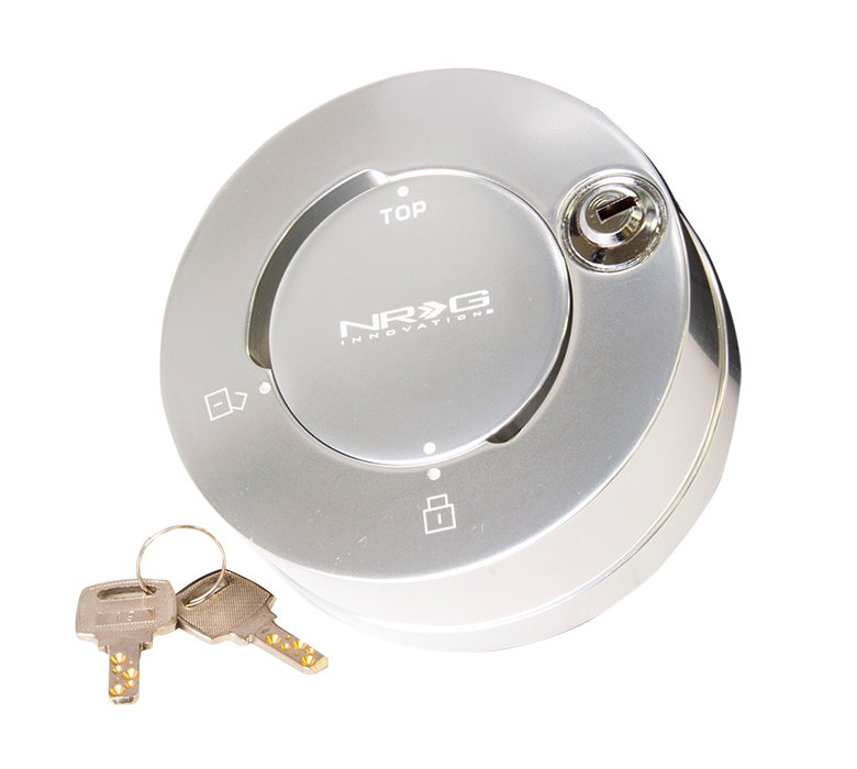 NRG Innovations SRK-201SSL Steering Wheel Quick Release – Silver With 2 Keys – Lightweight Aluminum
